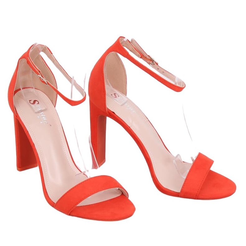 Sandali con tacco arancioni NF-37P Arancione multicolore arancia
