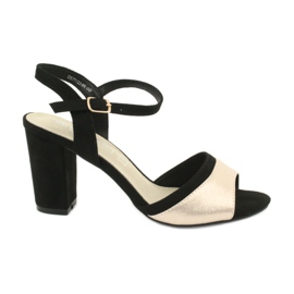 Filippo DS777/20 Sandali femminili sul palo nero/dorato