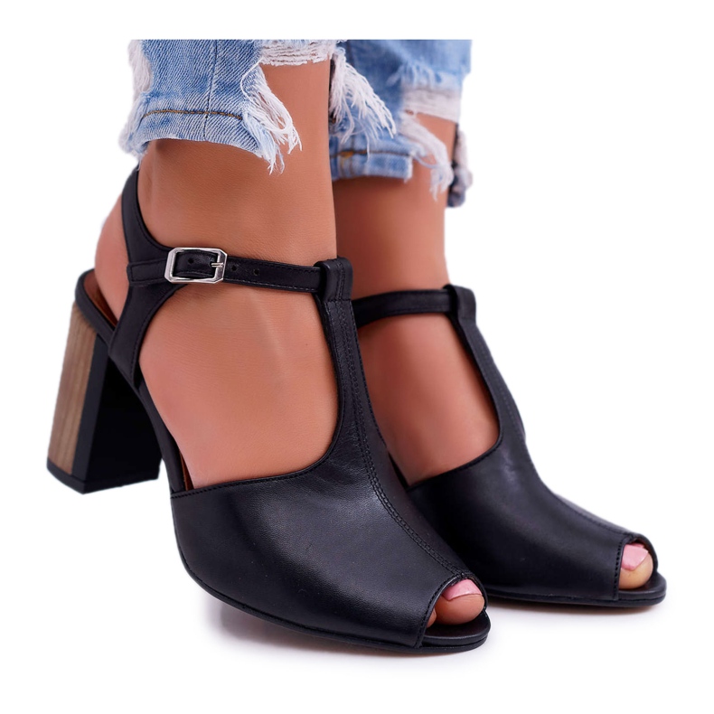 Sandali Donna Pelle Maciejka Nero 04117