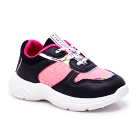 FRROCK Scarpe sportive per bambini Matylda nere con glitter nero multicolore
