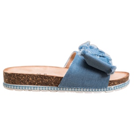 SHELOVET Pantofole in tessuto blu