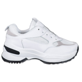 SHELOVET Sneakers sportive bianche bianca