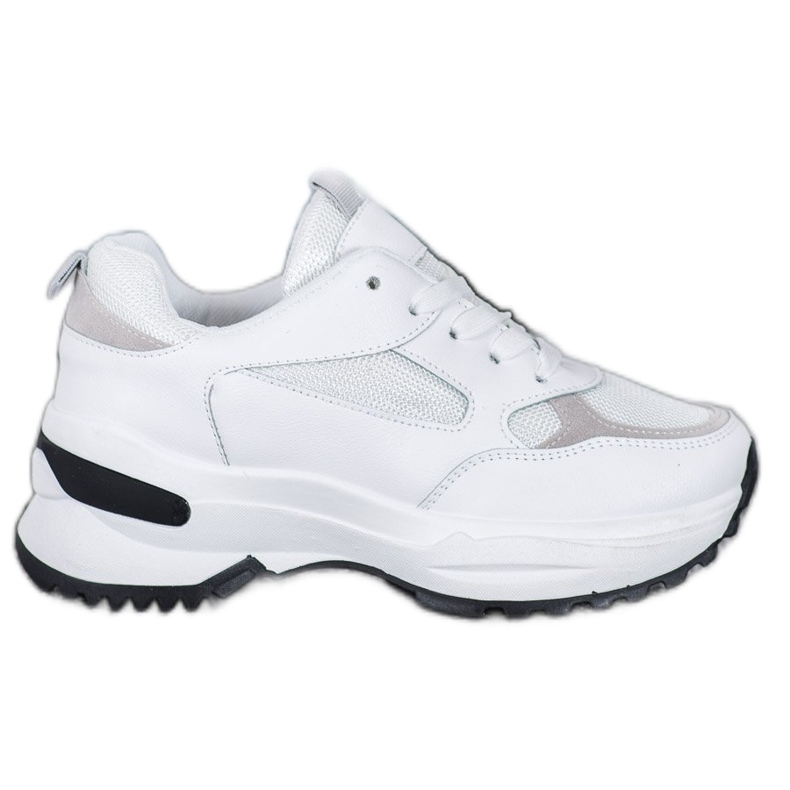 SHELOVET Sneakers sportive bianche bianca
