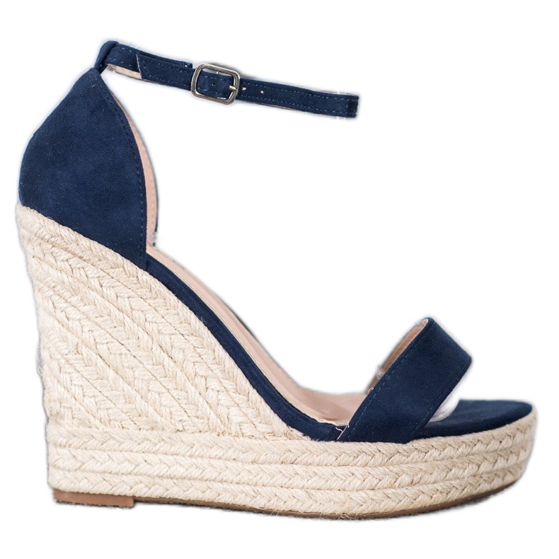 SHELOVET Sandali con zeppa sexy blu