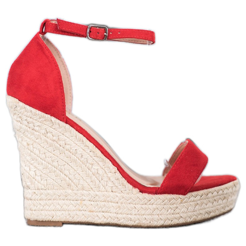 SHELOVET Sandali con zeppa sexy rosso