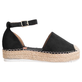 SHELOVET Espadrillas traforate nero