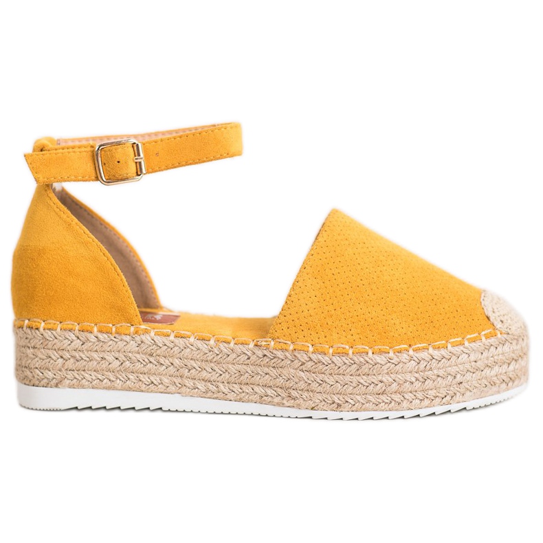 SHELOVET Espadrillas traforate giallo