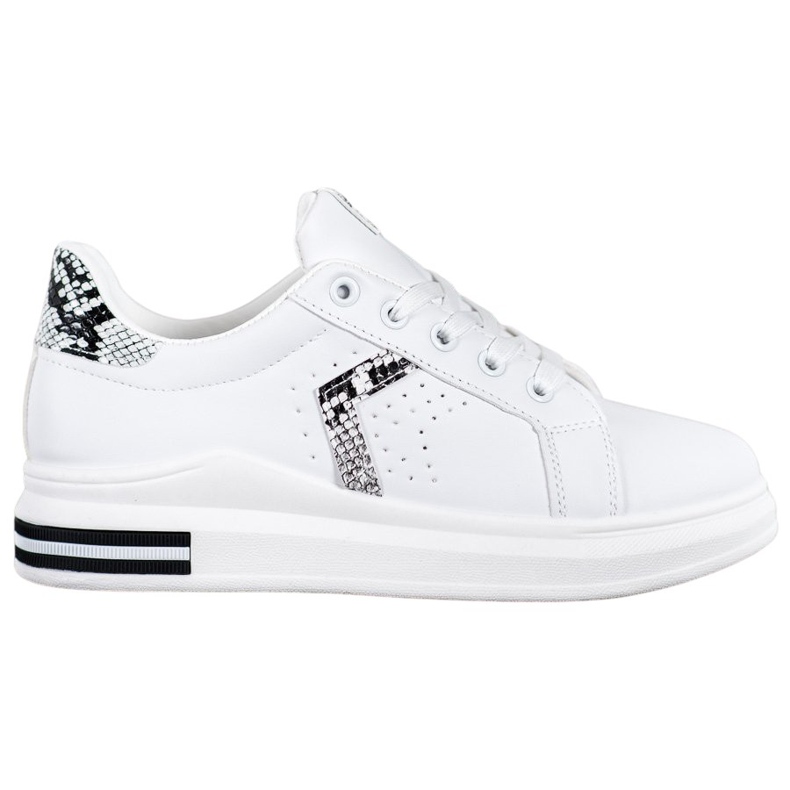 SHELOVET Scarpe sportive in ecopelle bianca