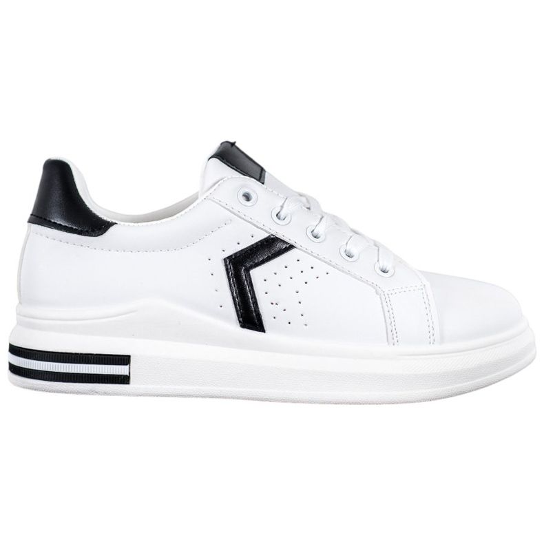SHELOVET Scarpe sportive in ecopelle bianca