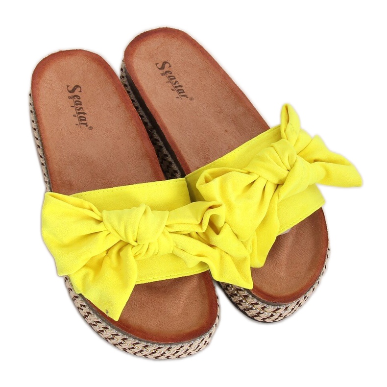 Giallo CK137P Pantofole gialle con suola alta