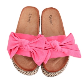 Pantofole rosa CK137P Fushie con suola alta