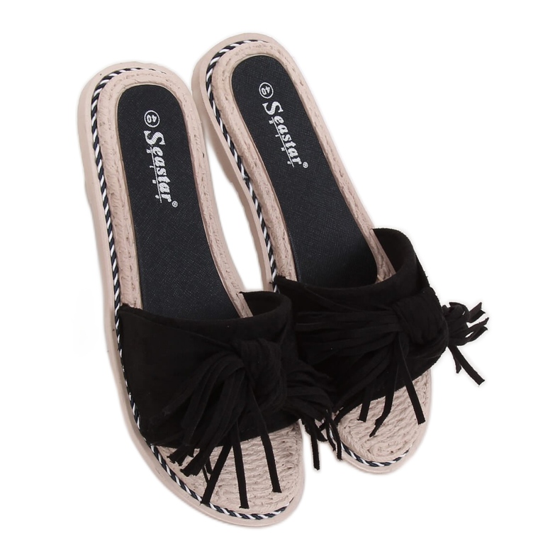 Pantofole nere da donna nere CK159 Black nero