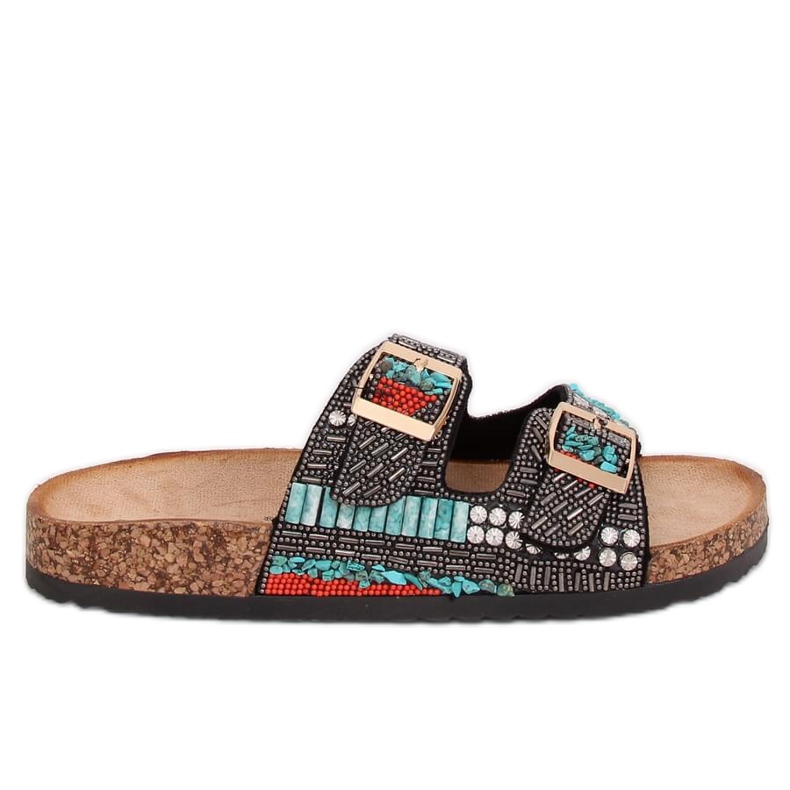 Scholki con perline nere CK133P Nero multicolore