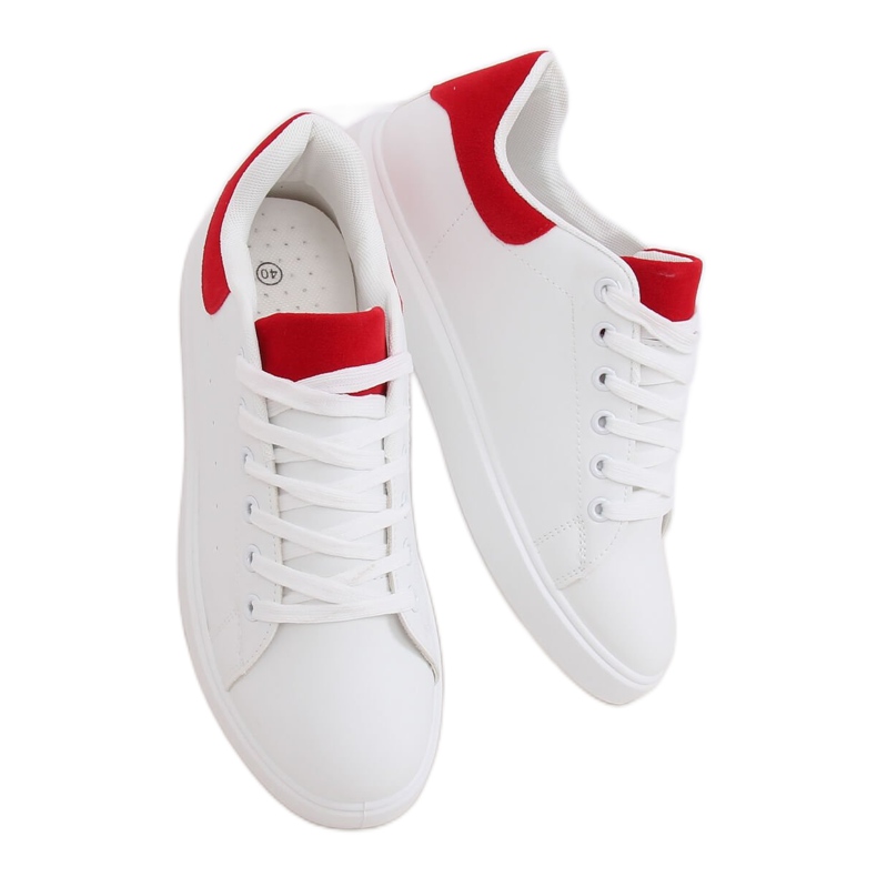 Sneakers da donna bianche LA85P Rosse bianca