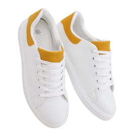 Sneakers da donna bianche LA85P Gialle bianco