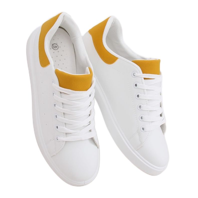 Sneakers da donna bianche LA85P Gialle bianca