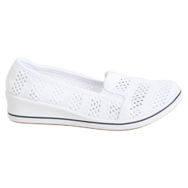 SHELOVET Ballerine traforate bianca