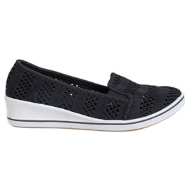 SHELOVET Ballerine traforate nero