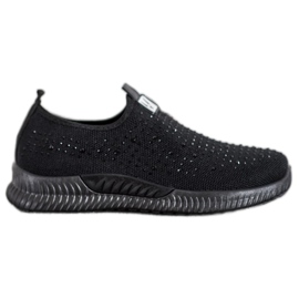 SHELOVET Slipon Con Cristalli nero