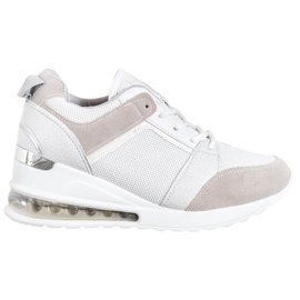 Weide Sneakers con zeppa alla moda bianca grigio