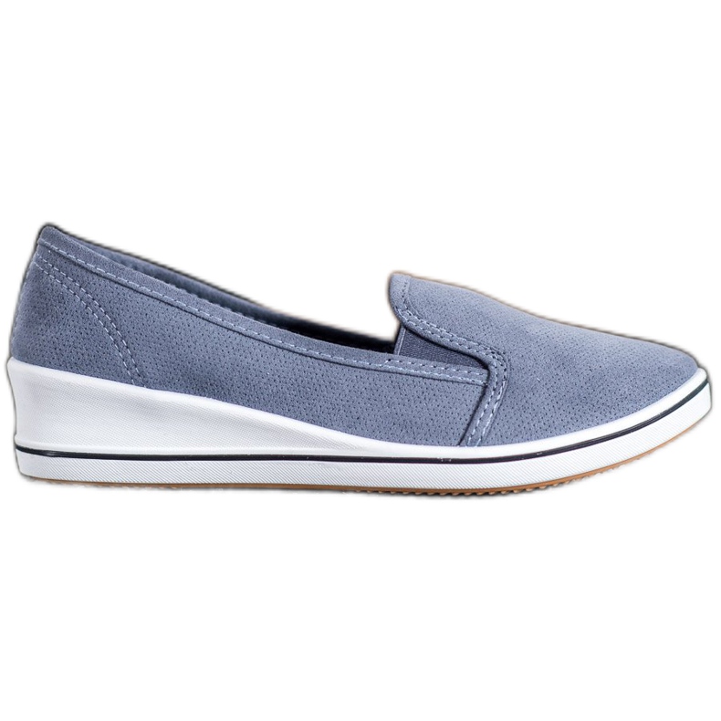 SHELOVET Slip in pelle scamosciata blu