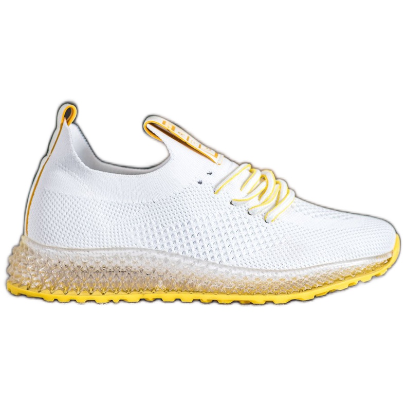 SHELOVET Sneakers Con Suola Gialla bianca
