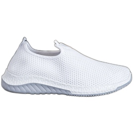 Renda Slipon traforati sulla piattaforma bianco