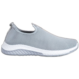 Renda Slipon traforati sulla piattaforma grigio