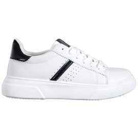 Renda Sneakers Con Inserti Neri bianco