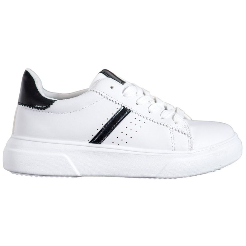 Renda Sneakers Con Inserti Neri bianca