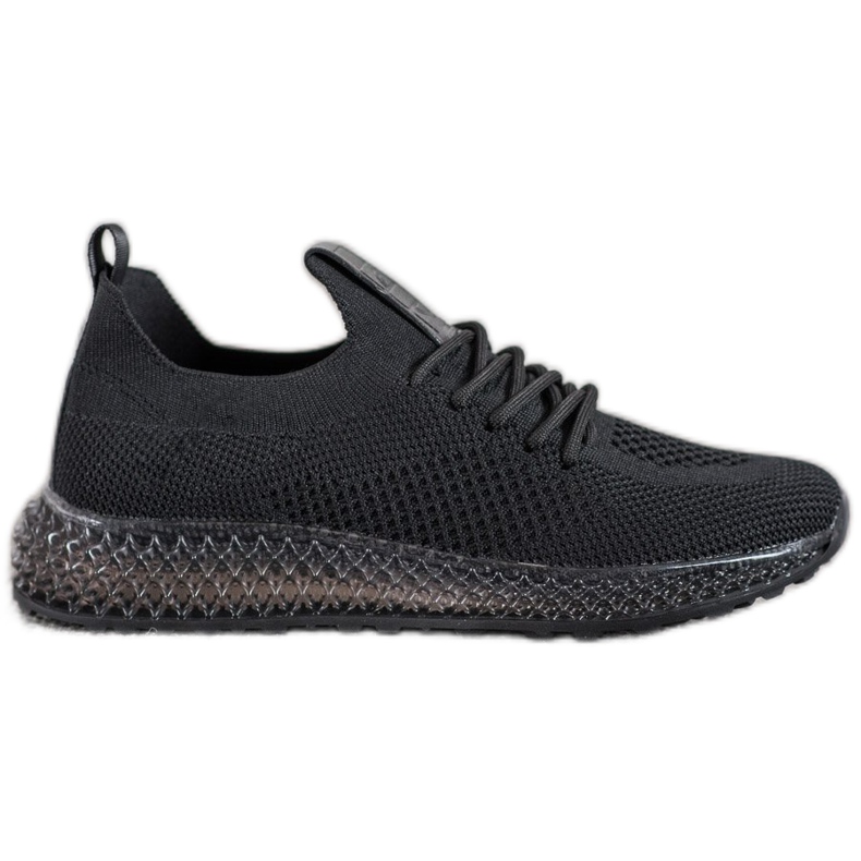 SHELOVET Sneakers Con Suola Trasparente nero