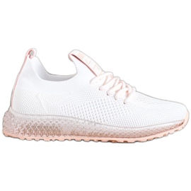 SHELOVET Sneakers Con Suola Trasparente bianco