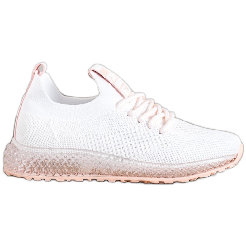 SHELOVET Sneakers Con Suola Trasparente bianca