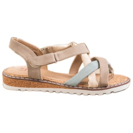 Kylie Sandali Con Velcro marrone