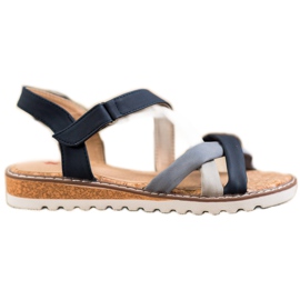 Kylie Sandali Con Velcro blu navy blu