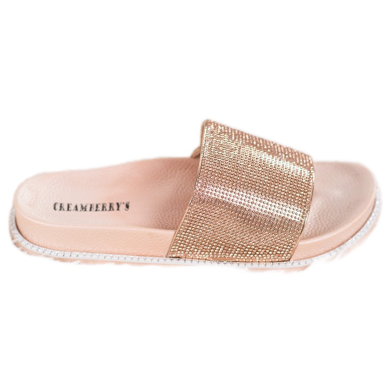 Creamberry'S Pantofole Dorate Con Cristalli d'oro