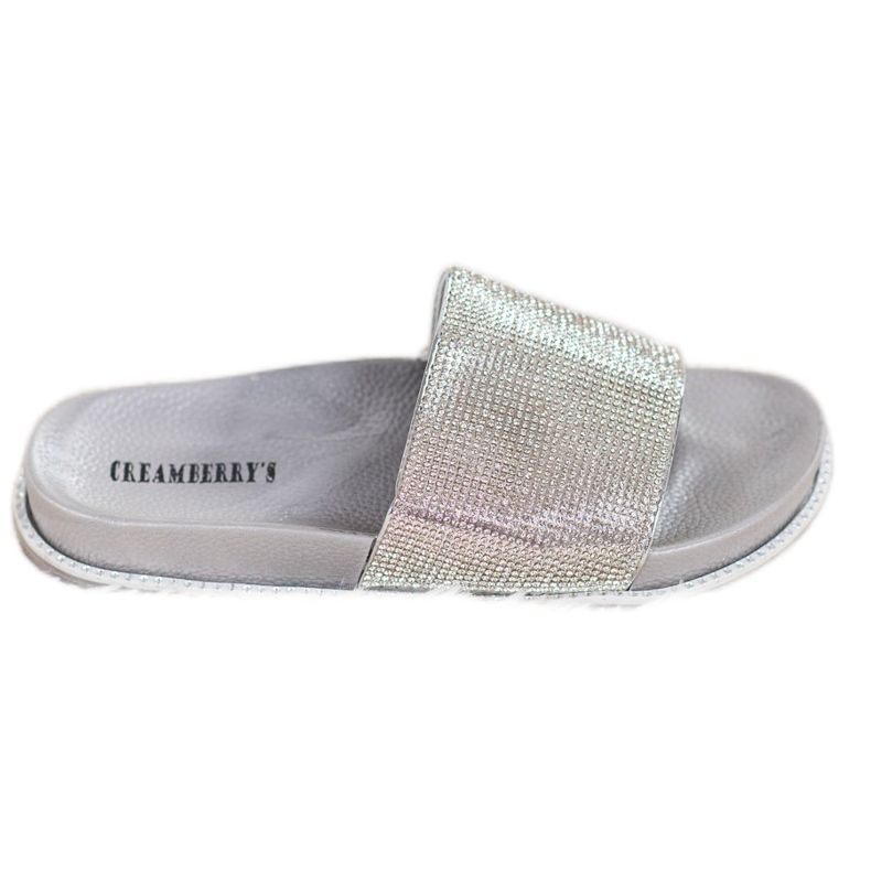 Creamberry'S Pantofole Argento Con Cristalli grigio