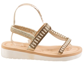 SHELOVET Sandali Slip-on Con Perline giallo