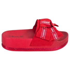 Queen Vivi Pantofole rosse alla moda rosso