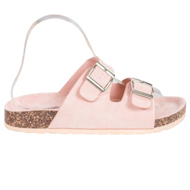 Queentina Comode Pantofole Con Fibbia rosa