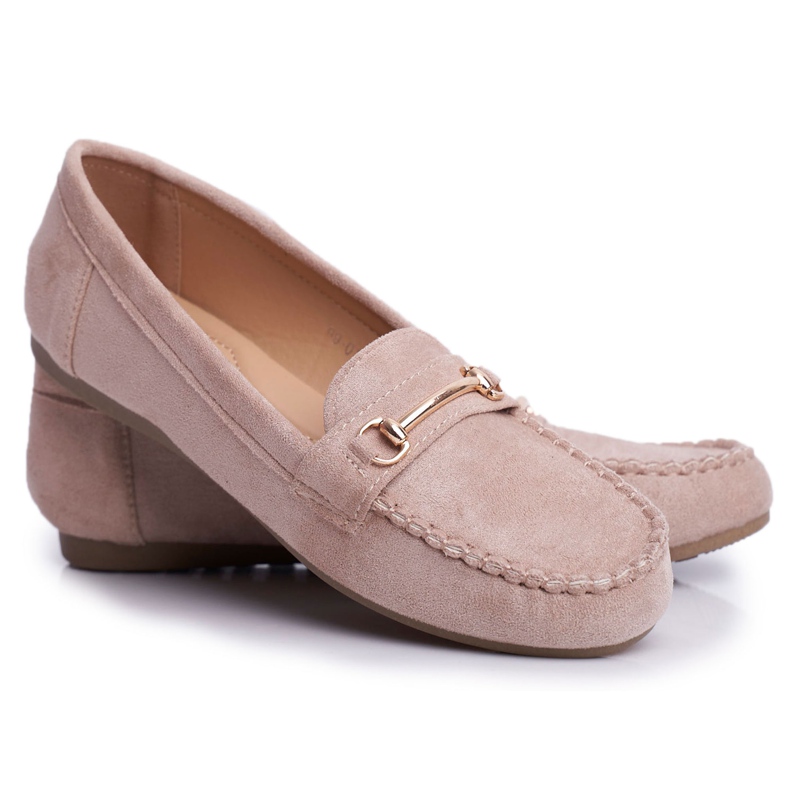 BUGO Mocassini Donna Scamosciato Beige Dive