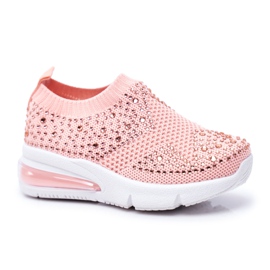 FRROCK Scarpe Sportive Per Bambini Con Cubic Zirconia Rosa Linda