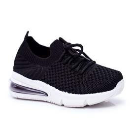 FRROCK Scarpe sportive per bambini con lacci Lena nere nero