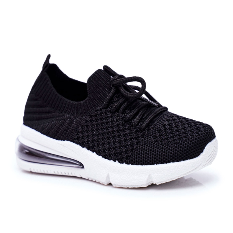 FRROCK Scarpe sportive per bambini con lacci Lena nere nero