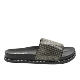 Pantofole nere lucide RL216 nero