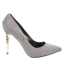 Scarpe classiche grigie in ecopelle scamosciata DD50P grigio