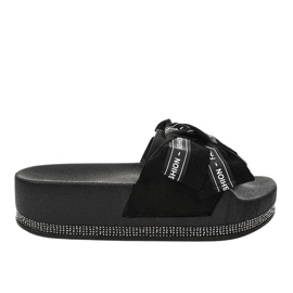 Pantofole moda casual nere 218-207 nero