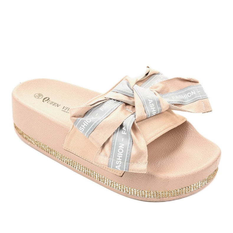 Pantofole moda casual beige 218-207