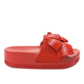 Pantofole rosse alla moda casual 218-207 rosso
