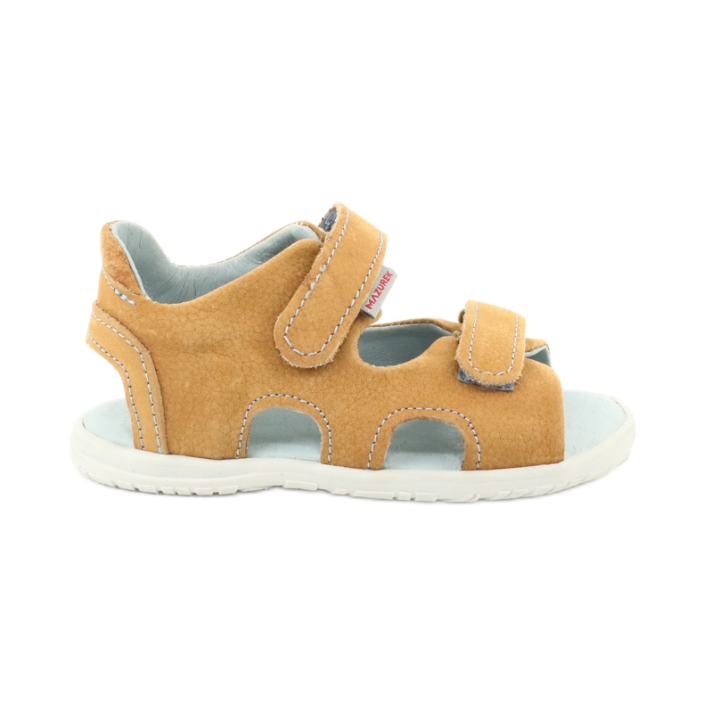 Sandali con velcro Mazurek 314 cammello multicolore giallo
